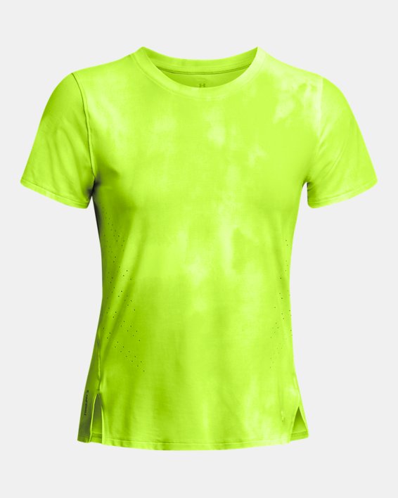 Women's UA Launch Elite Printed Short Sleeve, Green, pdpMainDesktop image number 3